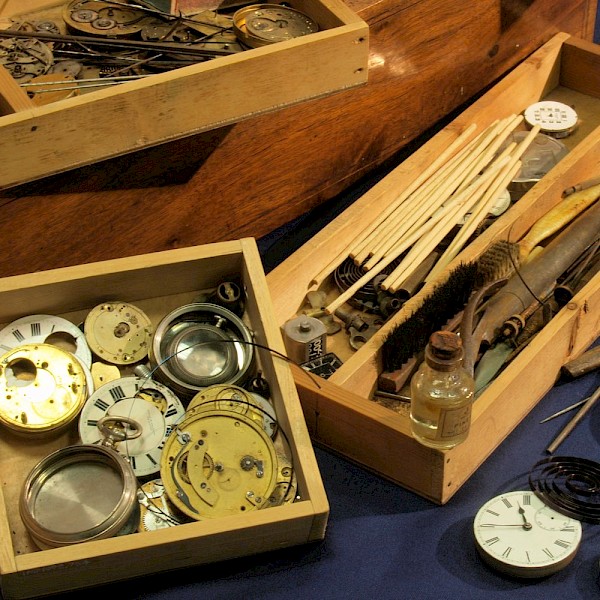 Equipment used by rural watch repairer from 1920s